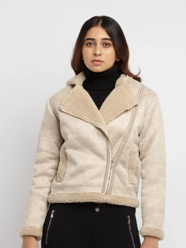 Women's Suede Zipper Jacket Zippered Jacket Buttoned Jacket Snapped Jacket