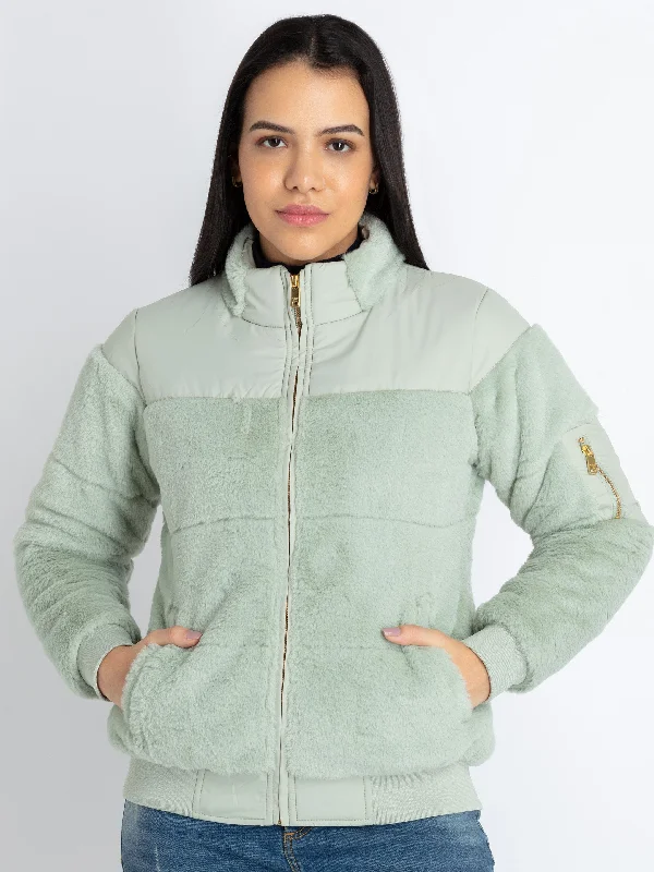 Womens Quilted High Neck Jacket Cotton Fabric Linen Fabric Terry Fabric