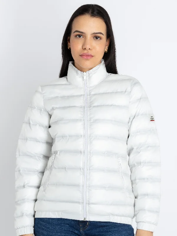 Womens Quilted High Neck Puffer Jacket