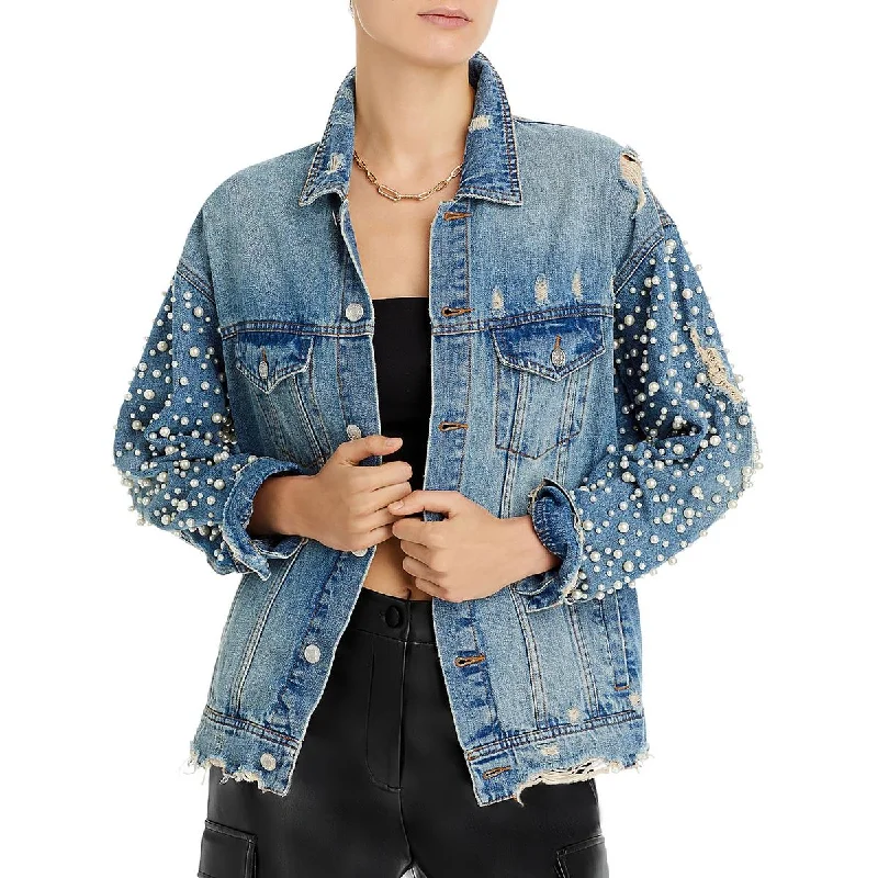 Sunset & Spring Womens Embellished Casual Denim Jacket Chenille Jacket Brocade Jacket Lace Jacket Sunset & Spring Womens Embellished Casual Denim Jacket Chenille Jacket Brocade Jacket Lace Jacket