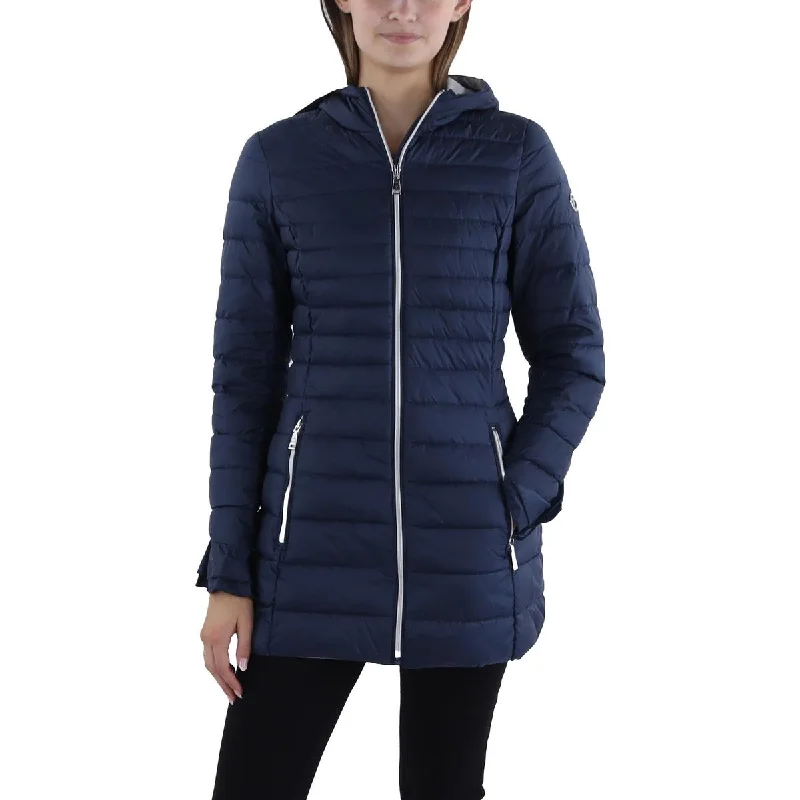 Tahari Womens Insulated Lightweight Puffer Jacket A-Line Jacket Boat Neck Shawl Collar Tahari Womens Insulated Lightweight Puffer Jacket A-Line Jacket Boat Neck Shawl Collar