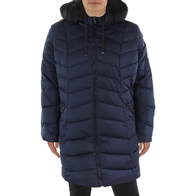 Tahari Womens Plus Insulated Hooded Puffer Jacket Faux Fur Jacket Real Fur Jacket Shearling Jacket Tahari Womens Plus Insulated Hooded Puffer Jacket Faux Fur Jacket Real Fur Jacket Shearling Jacket