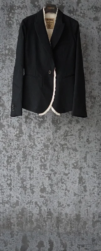 UMA WANG Karon Jacket (Black) Belted Jacket Elasticated Jacket Padded Jacket
