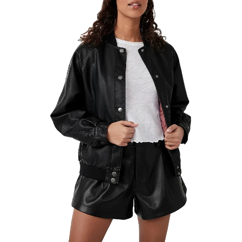 We The Free Womens Wild Rose Faux Leather Cold Weather Bomber Jacket Knit Jacket Woven Jacket Fleece Jacket We The Free Womens Wild Rose Faux Leather Cold Weather Bomber Jacket Knit Jacket Woven Jacket Fleece Jacket
