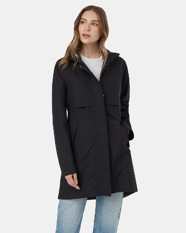 Nimbus Long Rain Jacket A-Line Jacket Boat Neck Shawl Collar