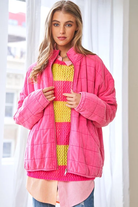 Zaya Quilting Zip Jacket Knit Jacket Woven Jacket Fleece Jacket