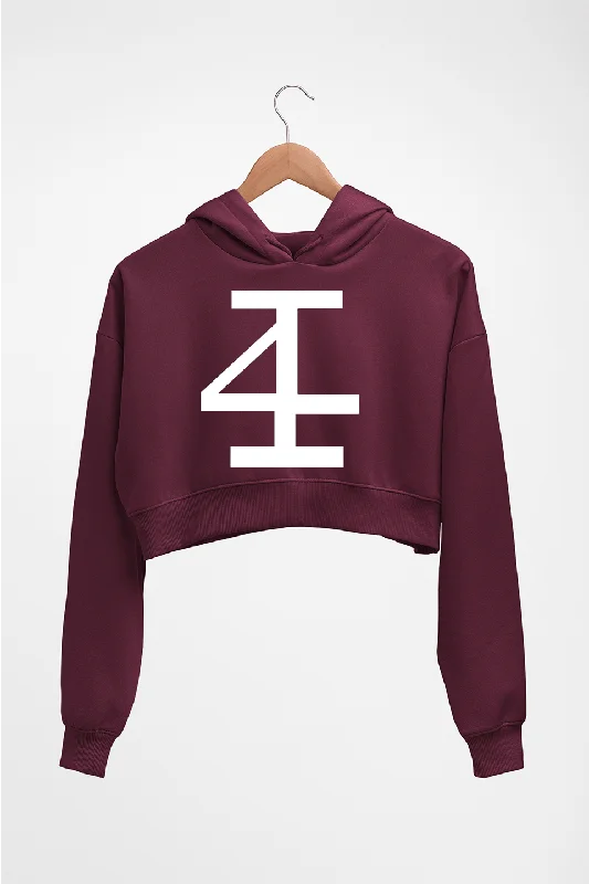 4Invictus Crop HOODIE FOR WOMEN Hoodie with Rhinestones Sparkly Elegant
