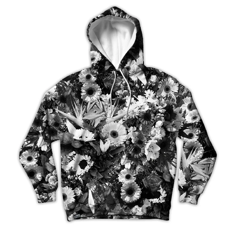 B&W Flowers Unisex Hoodie