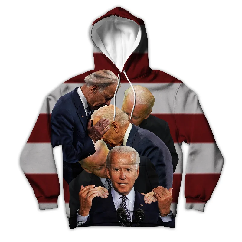 Biden Sniffing Unisex Hoodie Hoodie with Full-Zip Functional Layering