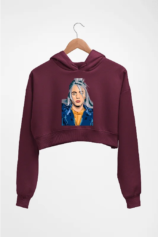 Billie Eilish Crop HOODIE FOR WOMEN Hoodie with Hem Patch Decorative Personalized