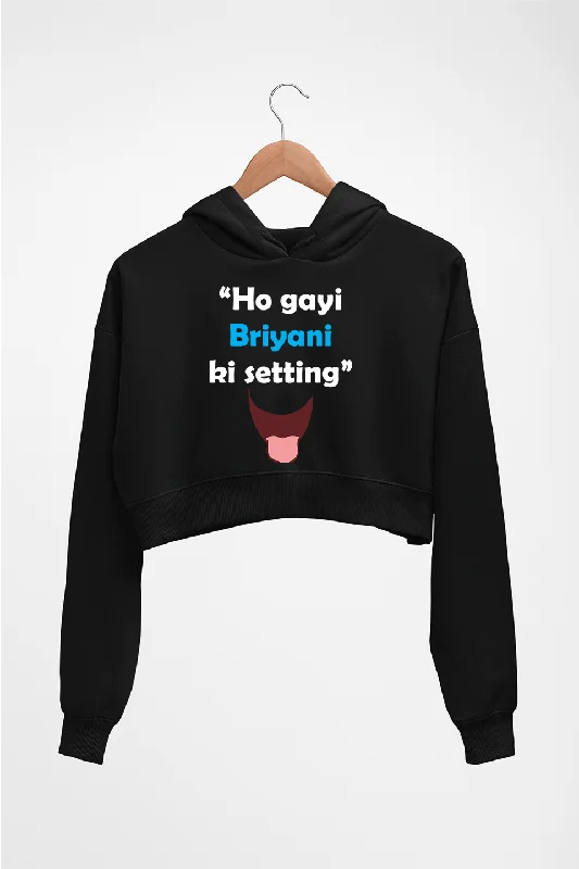 Biryani Crop HOODIE FOR WOMEN