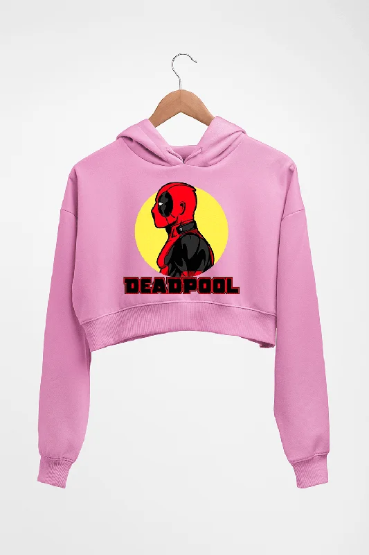 Deadpool Superhero Crop HOODIE FOR WOMEN Hoodie with Thumb Holes Functional Cozy