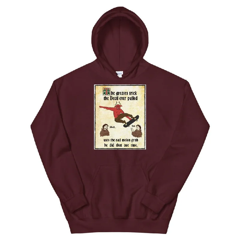 Devil’s Greatest Trick Unisex Hoodie Hoodie with Metallic Shiny Futuristic