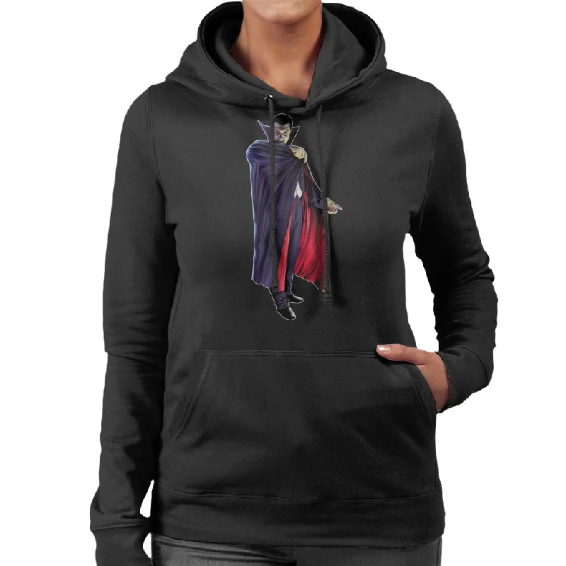 Dracula Cape Pose Women's Hooded Sweatshirt