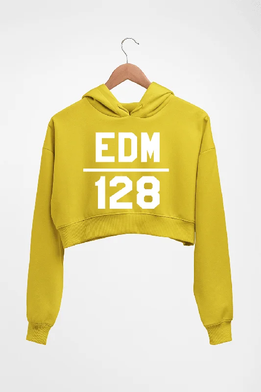 EDM Crop HOODIE FOR WOMEN Hoodie with Fur Luxurious Winter
