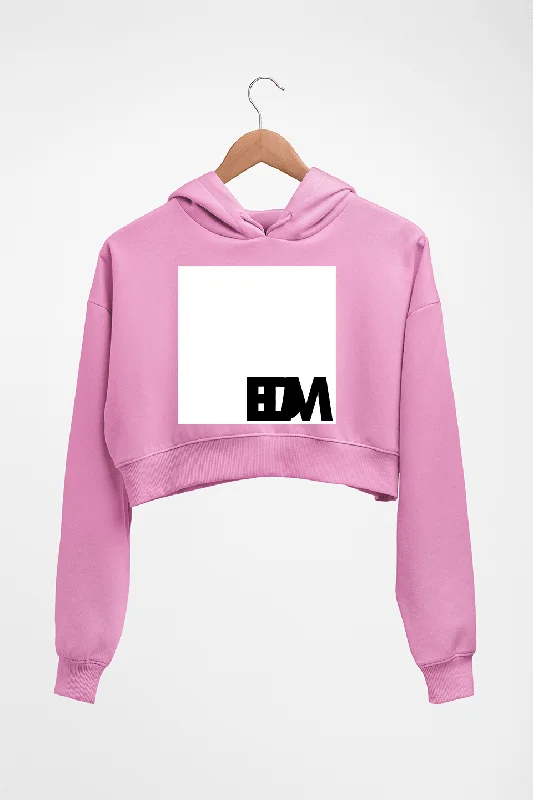 EDM Crop HOODIE FOR WOMEN Hoodie with Illustration Artistic Creative