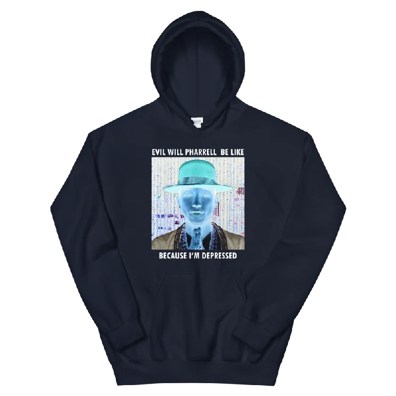 Evil Will P Be Like Unisex Hoodie Hoodie with Hem Raw Edge Edgy Unfinished