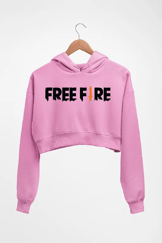 Free Fire Crop HOODIE FOR WOMEN Hoodie with Drop Shoulder Relaxed Streetwear
