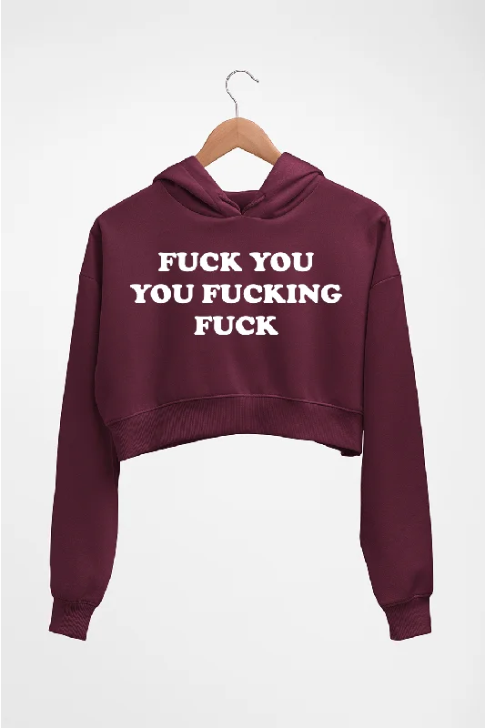 Funny Fuck Crop HOODIE FOR WOMEN Hoodie with Patch Decorative Personalized
