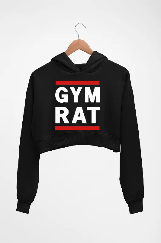 Gym Rat Crop HOODIE FOR WOMEN Hoodie with Turtle Neck Cozy Winter