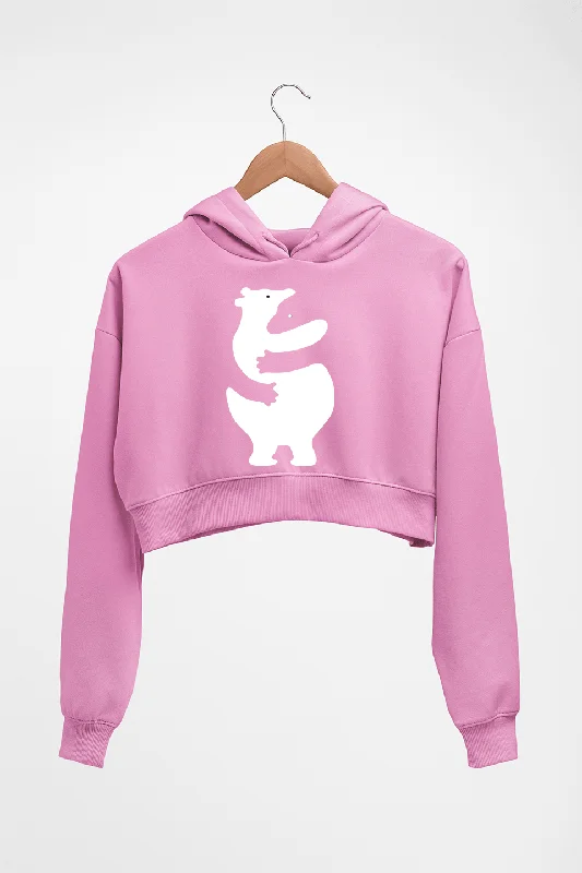 Hippo Dolphin Hug Crop HOODIE FOR WOMEN