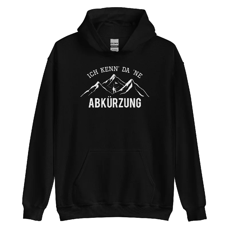 Ich kenne da ne Abkürzung - Unisex Hoodie Hoodie with Sequins Glamorous Eye-catching Ich kenne da ne Abkürzung - Unisex Hoodie Hoodie with Sequins Glamorous Eye-catching