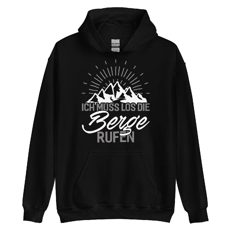 Ich muss los die Berge rufen - Unisex Hoodie Hoodie with Hem Contrast Bold Stylish