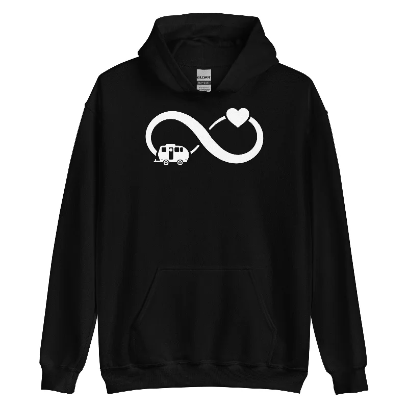 Infinity Heart and Camping 2 - Unisex Hoodie Hoodie with Neon Bright Vibrant