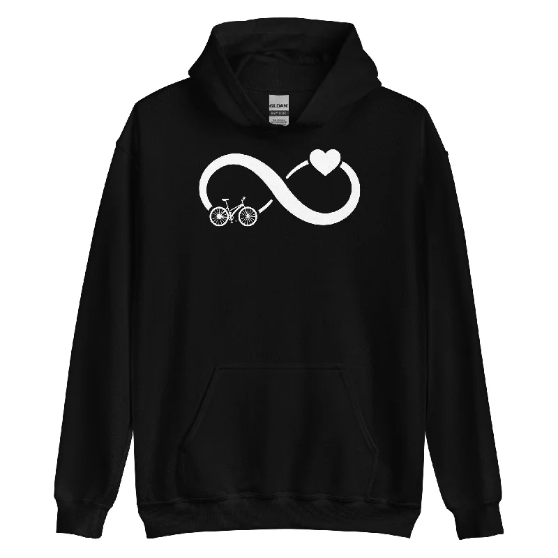 Infinity Heart and Cycling - Unisex Hoodie Hoodie with Pattern Geometric Abstract