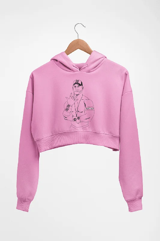 John Cena Crop HOODIE FOR WOMEN Hoodie with High-Low Hem Asymmetrical Trendy