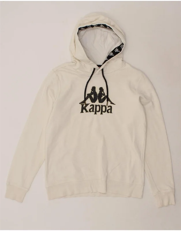 KAPPA Womens Graphic Hoodie Jumper UK 14 Medium White Hoodie with Full-Zip Functional Layering KAPPA Womens Graphic Hoodie Jumper UK 14 Medium White Hoodie with Full-Zip Functional Layering