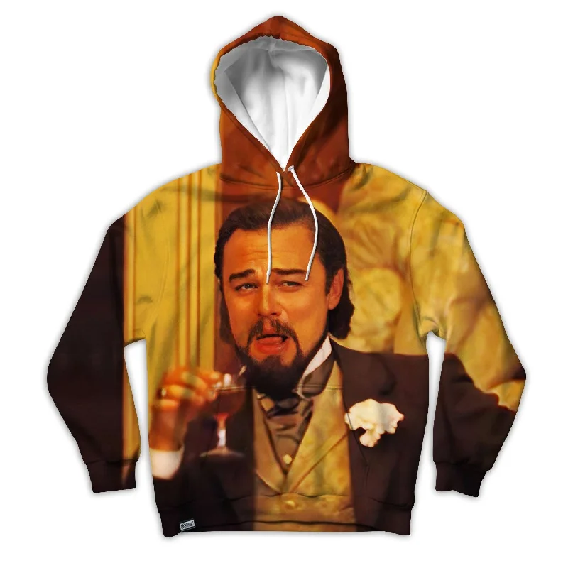 Leo Laughing Unisex Hoodie Hoodie with Stripes Bold Sporty