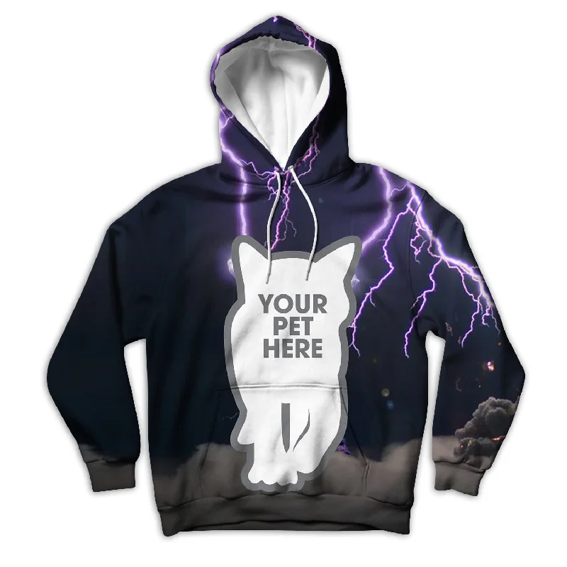 Lightning Pet Custom Unisex Hoodie Hoodie with Reflective Safety Nightwear