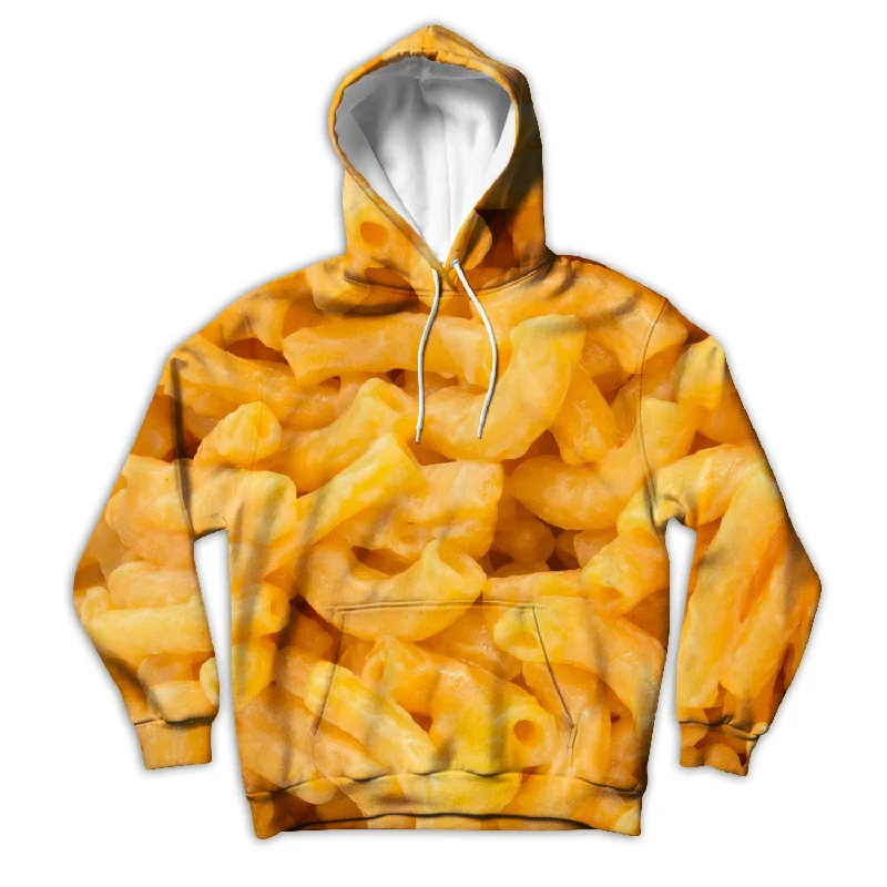 Mac N' Cheese Unisex Hoodie Hoodie with Velcro Closure Adjustable Secure
