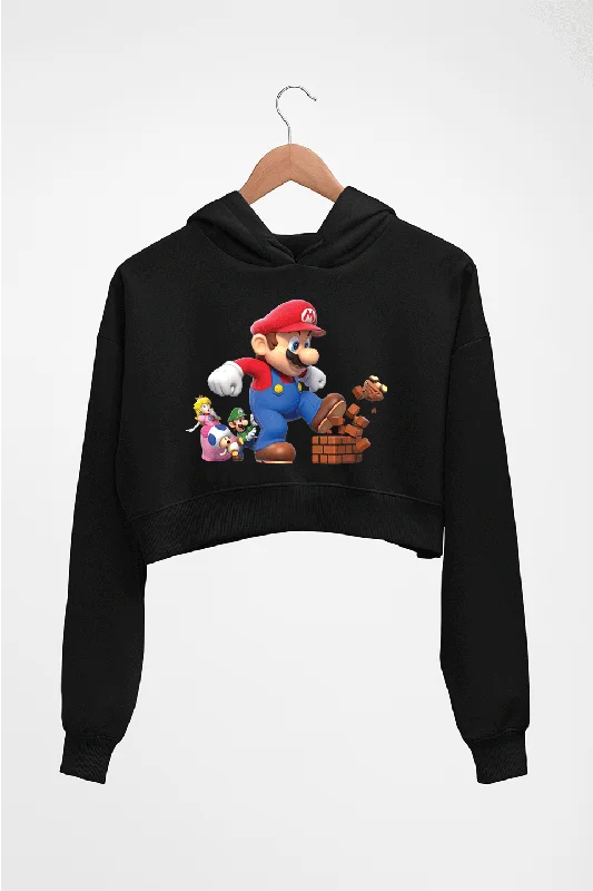 Mario Crop HOODIE FOR WOMEN Hoodie with Camouflage Military Edgy