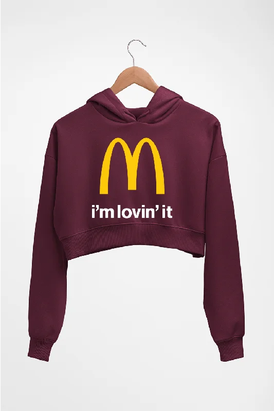 McDonald’s Crop HOODIE FOR WOMEN Hoodie with Back Slit Movement Comfort
