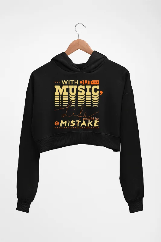 Music Crop HOODIE FOR WOMEN Hoodie with Belted Waist Structured Tailored