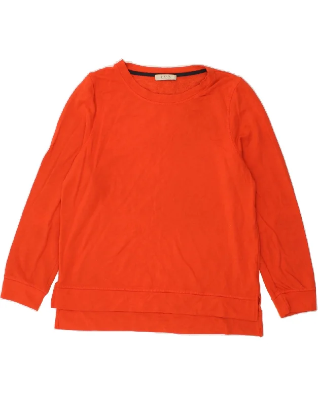 OASIS Womens Sweatshirt Jumper UK 16 Large Orange Cotton Hoodie with High Neck Warm Protective OASIS Womens Sweatshirt Jumper UK 16 Large Orange Cotton Hoodie with High Neck Warm Protective