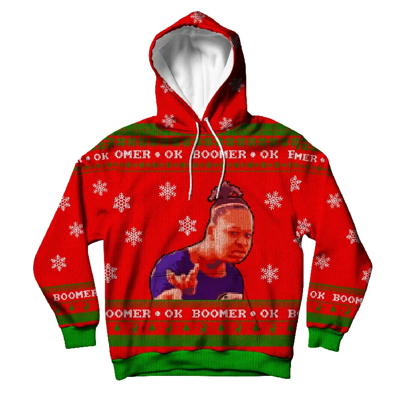 OK Boomer Ugly Unisex Hoodie Hoodie with Gradient Ombre Colorful