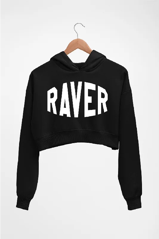Raver Crop HOODIE FOR WOMEN Hoodie with Camouflage Military Edgy