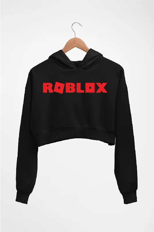 Roblox Crop HOODIE FOR WOMEN Hoodie with Mock Neck Collared Structured