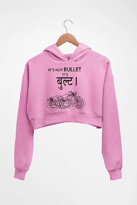 Royal Enfield Bullet Crop HOODIE FOR WOMEN Hoodie Jacket Zipper Layering