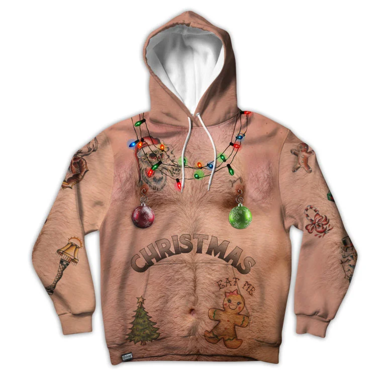 Sexy Christmas Unisex Hoodie Hoodie with Toggle Buttons Decorative Unique
