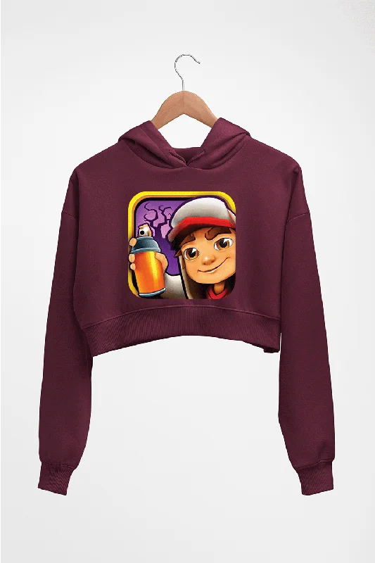 Subway Surfers Crop HOODIE FOR WOMEN Hoodie with Lining Warm Insulated