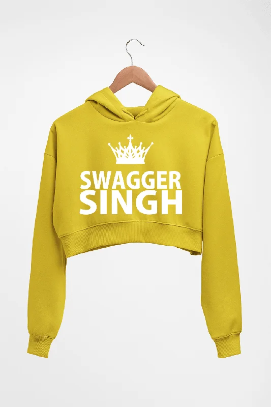 Swagger Singh Crop HOODIE FOR WOMEN Zip Hoodie Drawstring Kangaroo Pocket