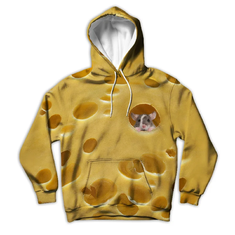 Swiss Mouse Unisex Hoodie Hoodie with Magnetic Closure Innovative Modern