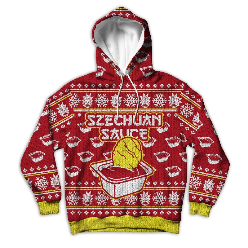 SzeChuan Sauce Unisex Hoodie Hoodie with Half-Zip Sporty Casual