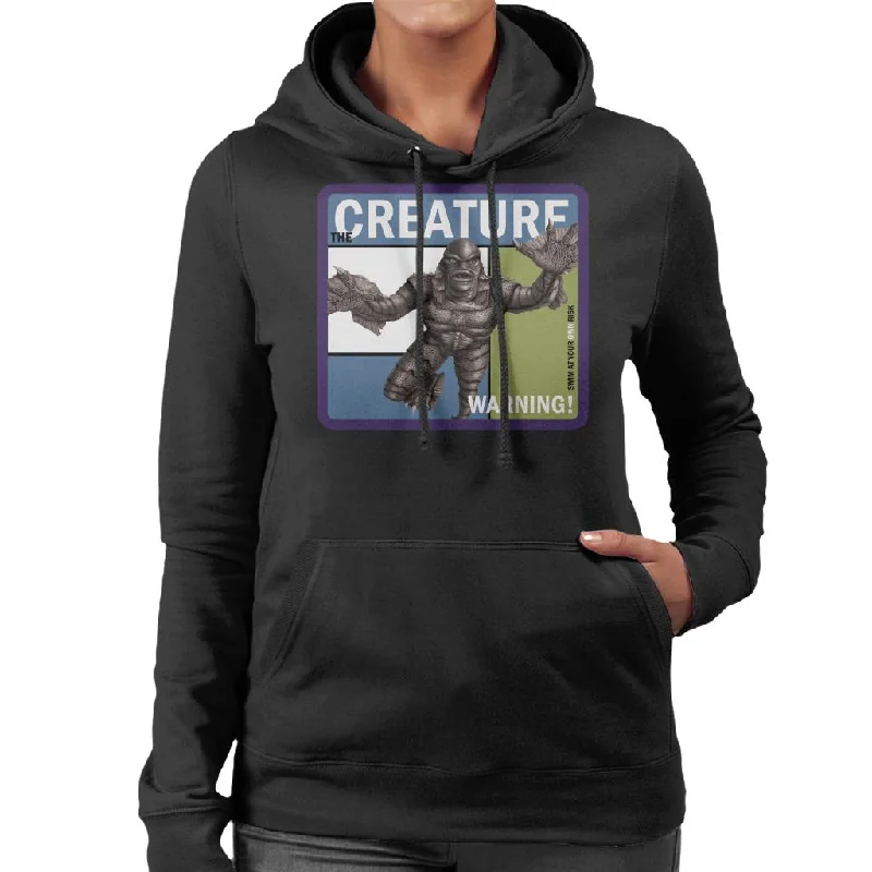 The Creature From The Black Lagoon Warning Women's Hooded Sweatshirt