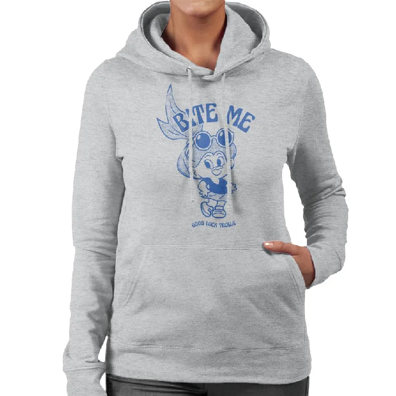 Trolls Bite Me Good Luck Trolls Women's Hooded Sweatshirt Hoodie with Longline Fit Extended Stylish Trolls Bite Me Good Luck Trolls Women's Hooded Sweatshirt Hoodie with Longline Fit Extended Stylish