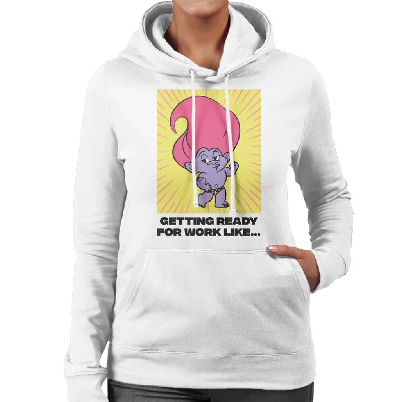 Trolls Getting Ready For Work Like Women's Hooded Sweatshirt Hoodie with Illustration Artistic Creative Trolls Getting Ready For Work Like Women's Hooded Sweatshirt Hoodie with Illustration Artistic Creative